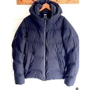 Like new - Uniqlo seamless down parka blue